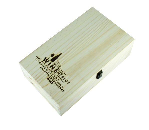 Open wooden box 